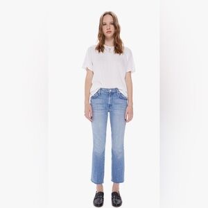 Mother The Insider Ankle Fray Jeans in Herbal Remedy Medium Wash Size 25